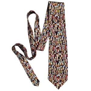 EUC Vintage Multicolor Abstract Geometric Mid-Centry Modern Pattern Tie